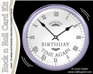 Birthday Clock Rock N Roll Kit with Envelope and Insert