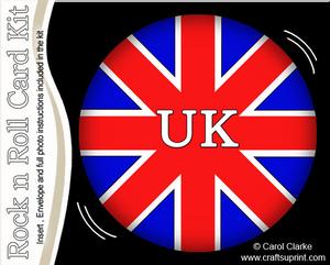 Union Jack Flag Rock N Roll Kit with Envelope and Insert