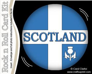 Scottish Flag Rock N Roll Kit with Envelope and Insert