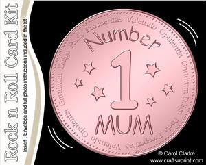 Number 1 Mum Medal Rock N Roll Kit, Envelope and Insert