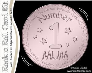 Number 1 Mum Medal Rock N Roll Kit, Envelope and Insert