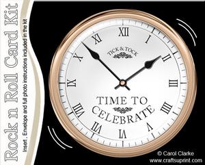 Celebration Clock Rock N Roll Kit with Envelope and Insert