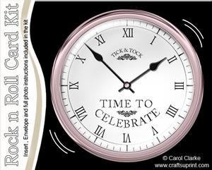 Celebration Clock Rock N Roll Kit with Envelope and Insert