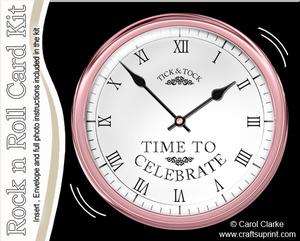 Celebration Clock Rock N Roll Kit with Envelope and Insert