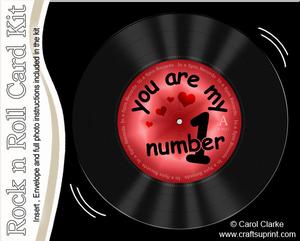 You R My Number 1 Record Rock N Roll Kit, Envelope N Insert