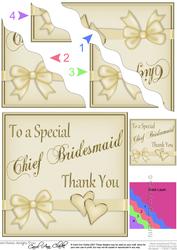 Chief Bridesmaid Thank You Wavy Corner Side Stacker
