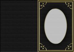 A5 'gold Metallic Frame' Card Front or Insert
