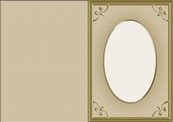 A5 'gold Metallic Frame' Card Front or Insert
