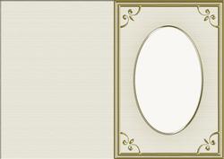 A5 'gold Metallic Frame' Card Front or Insert