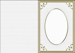 A5 'gold Metallic Frame' Card Front or Insert