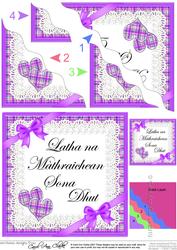 Scottish Tartan Mothers Day Wavy Corner
