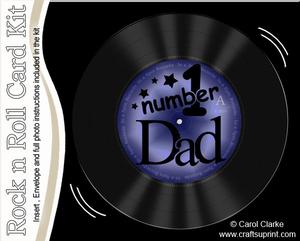 Number 1 Dad Record Rock N Roll Kit, Envelope and Insert