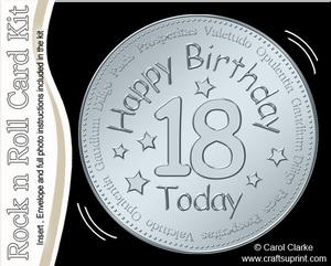 18th Birthday Medal Rock N Roll Kit with Envelope N Insert