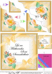 Irish Gaelic Grandmother Mothers Day Rose N Lace Wavy Corner