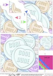 Cool Dude Sweet Heart Wavy Corner Side Stacker Topper