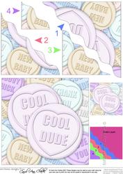 Cool Dude Sweet Heart Wavy Corner Side Stacker Topper