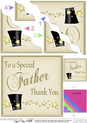 Father Thank You Wavy Corner Side Stacker