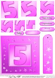 5th Bright Metallic Age Quick Card with Twisted Pyramage