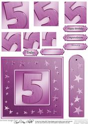 5th Bright Metallic Age Quick Card with Twisted Pyramage