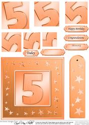 5th Bright Metallic Age Quick Card with Twisted Pyramage