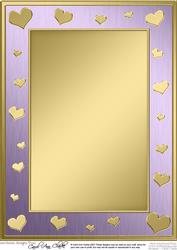 A4 Metallic Romantic Hearts Plain Card Base