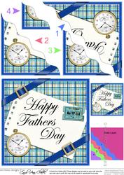 Tartan Fathers Day Wavy Corner