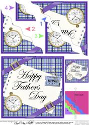 Tartan Fathers Day Wavy Corner