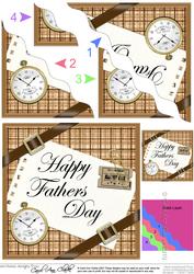 Tartan Fathers Day Wavy Corner