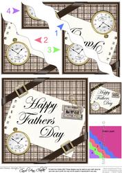 Tartan Fathers Day Wavy Corner