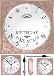 8 x 8 Birthday Clock Topper with 3D Decoupage Hands