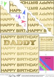 Birthday Daddy Scallop Corner Side Stacker Topper