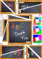 Thank You Blackboard Twisted Spiral Side Stacker