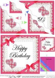 Tartan Happy Birthday Wavy Corner