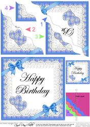 Tartan Happy Birthday Wavy Corner