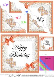 Tartan Happy Birthday Wavy Corner