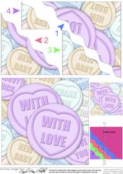 With Love Sweet Heart Wavy Corner Side Stacker Topper