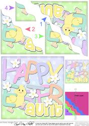 Happy Easter Aunt Easter Chick Felties Wavy Corner