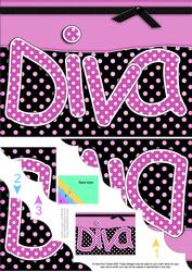 A5 Polka Dot Diva Scallop Corner Side Stacker Topper