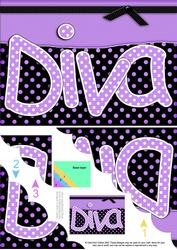 A5 Polka Dot Diva Scallop Corner Side Stacker Topper