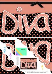 A5 Polka Dot Diva Scallop Corner Side Stacker Topper