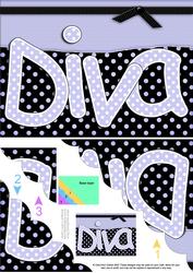 A5 Polka Dot Diva Scallop Corner Side Stacker Topper