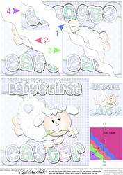 Baby Boy's First Easter Lamb Felties Wavy Corner