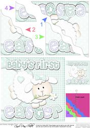 Baby Boy's First Easter Lamb Felties Wavy Corner