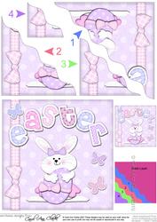 Easter Egg Bunny Girl Felties Wavy Corner