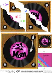 Number 1 Mom Record Wavy Corner Side Stacker Topper