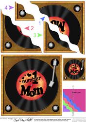 Number 1 Mom Record Wavy Corner Side Stacker Topper