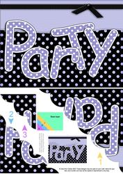 A5 Polka Dot Party Scallop Corner Side Stacker Topper