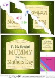 Mummy Mothers Day Champers Label Wavy Corner
