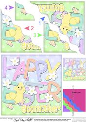 Happy Easter Godmother Easter Chick Felties Wavy Corner