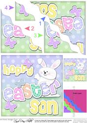 Hoppy Easter Son Bunny Boy Felties Wavy Corner
